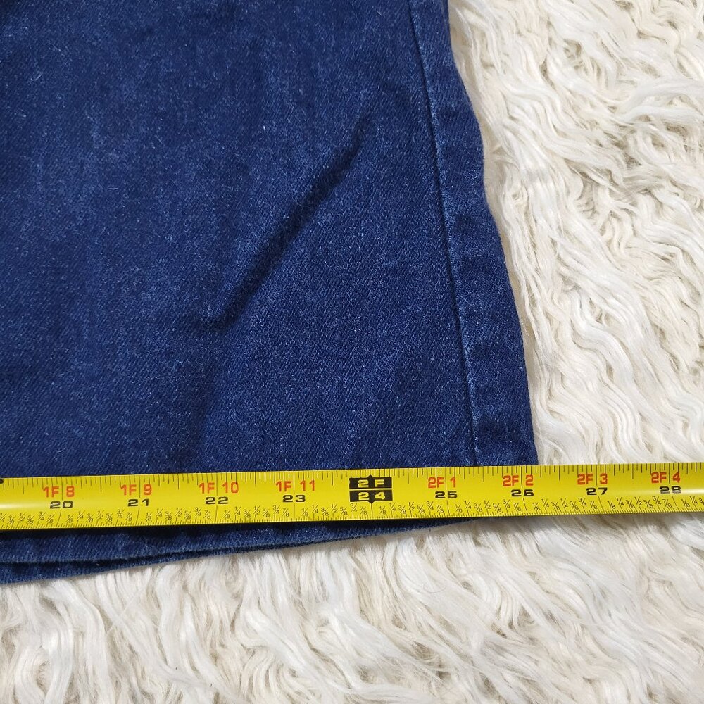 Vintage LL Bean Dark Wash Denim Jean Skirt Made in Maine - USA / Size 16 - Picture 11 of 16